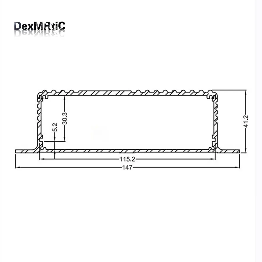 Алюминиевый корпус для инструментов Электрический проекционный ящик DIY 147x41x100 мм
