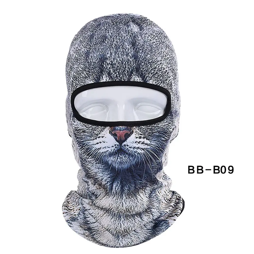 BB-B09 Новые популярные Лыжные шапки с 3D-принтом в виде животных, маска для езды на велосипеде на открытом воздухе, зимние тёплые Лыжные маски для кошек и собак - Цвет: BB-B09