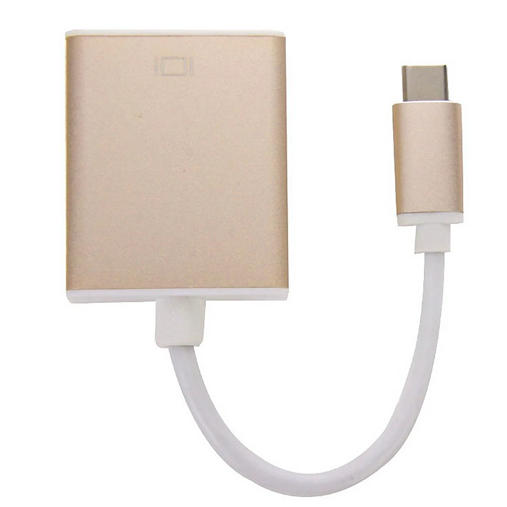 TUTUO USB 3 1 Тип C папа к VGA Женский конвертер разъем USB-C Кабель-адаптер для Apple Macbook