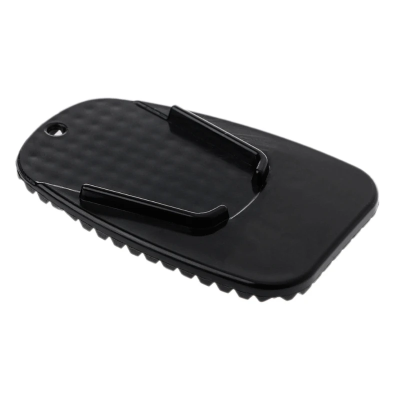 

Black Motorcycle Bike Plastic Kickstand Side Kick Pad Plate Base For Yamaha Honda Harley Heavy locomotive