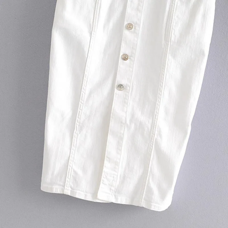 QZ204 Новое Женское приталенное платье белого цвета на подтяжках Короткое