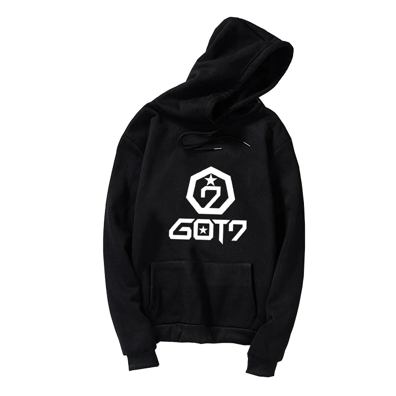 Женские и мужские толстовки Kpop GOT7 повседневный Свободный пуловер большого