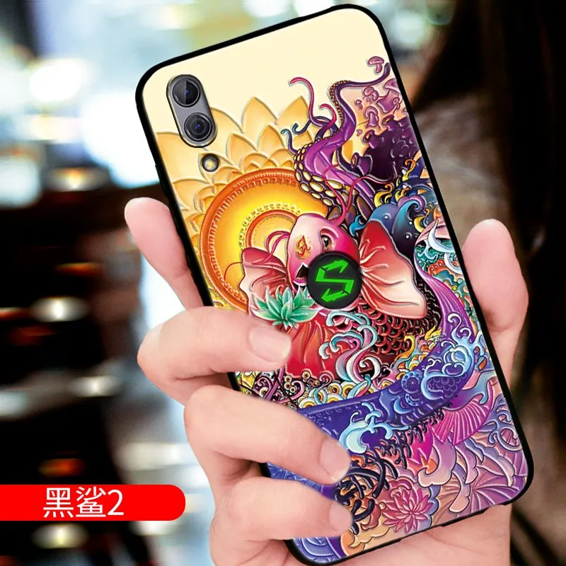 Китайский Sayings Yu Yue Longmen Carps Jumping Dragon Gate Arts чехол для телефона Xiaomi Black Shark 2 Games |