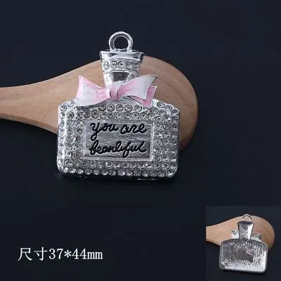 4 10 шт. капли масла духи Алфавит бутылка пуговица со стразами для автомобиля кулон и сумки или обувь аксессуары и свадебные украшения - Цвет: 4