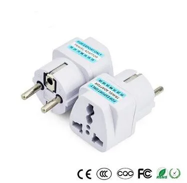 

International Travel Universal Adapter Electrical Plug For UK US EU AU to EU European Socket Converter White