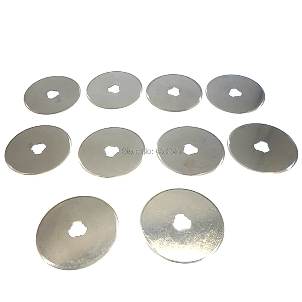 

10pcs 45mm Rotary Cutter Blade Card Paper Fabric Cut Craft Wallpaper Quilting Sewing Cutting Tool Spare Blade Replacement Blades