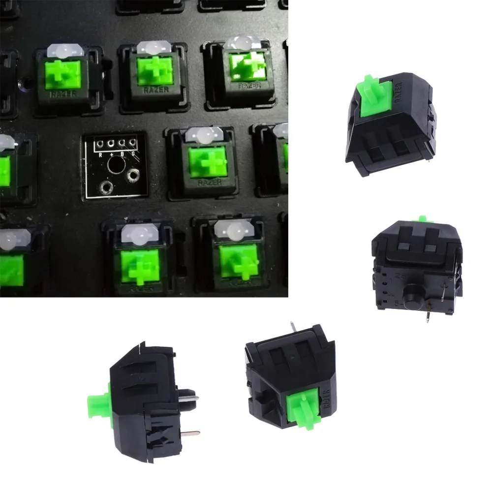 4 шт. зеленые переключатели оси для Razer игровая механическая клавиатура Cherry MX 3pin