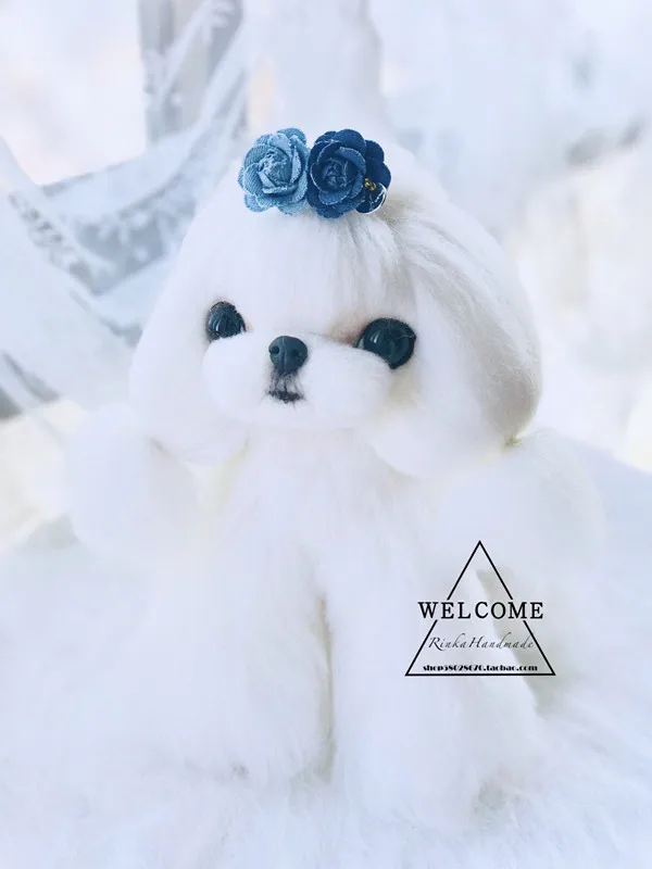 

Pet tire Dog Cowboy Camellia flowers Teddy could schnauzer hair clips 10PCS
