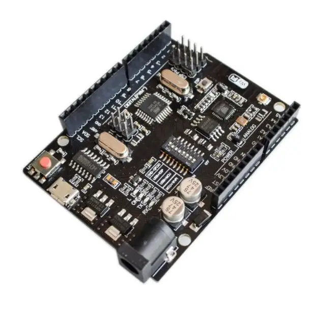 5 шт. UNO + WiFi R3 ATmega328P ESP8266 (32 Мб памяти) Φ CH340G. Совместимость с Arduino Uno NodeMCU WeMos |