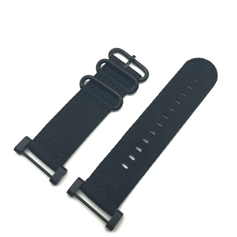 Black Black Clasp Для Suunto Core Traverse ремешок для часов нейлоновый Zulu ремешок для часов 24 мм+ 1 набор адаптеров+ Инструменты - Цвет ремешка: Black Black Clasp