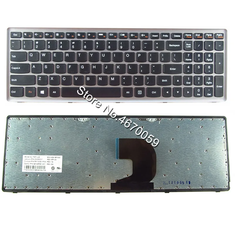 Серебряный Новый US клавиатура для lenovo Ideapad Z500 Z500A Z500G P500 серийные Ноутбуки