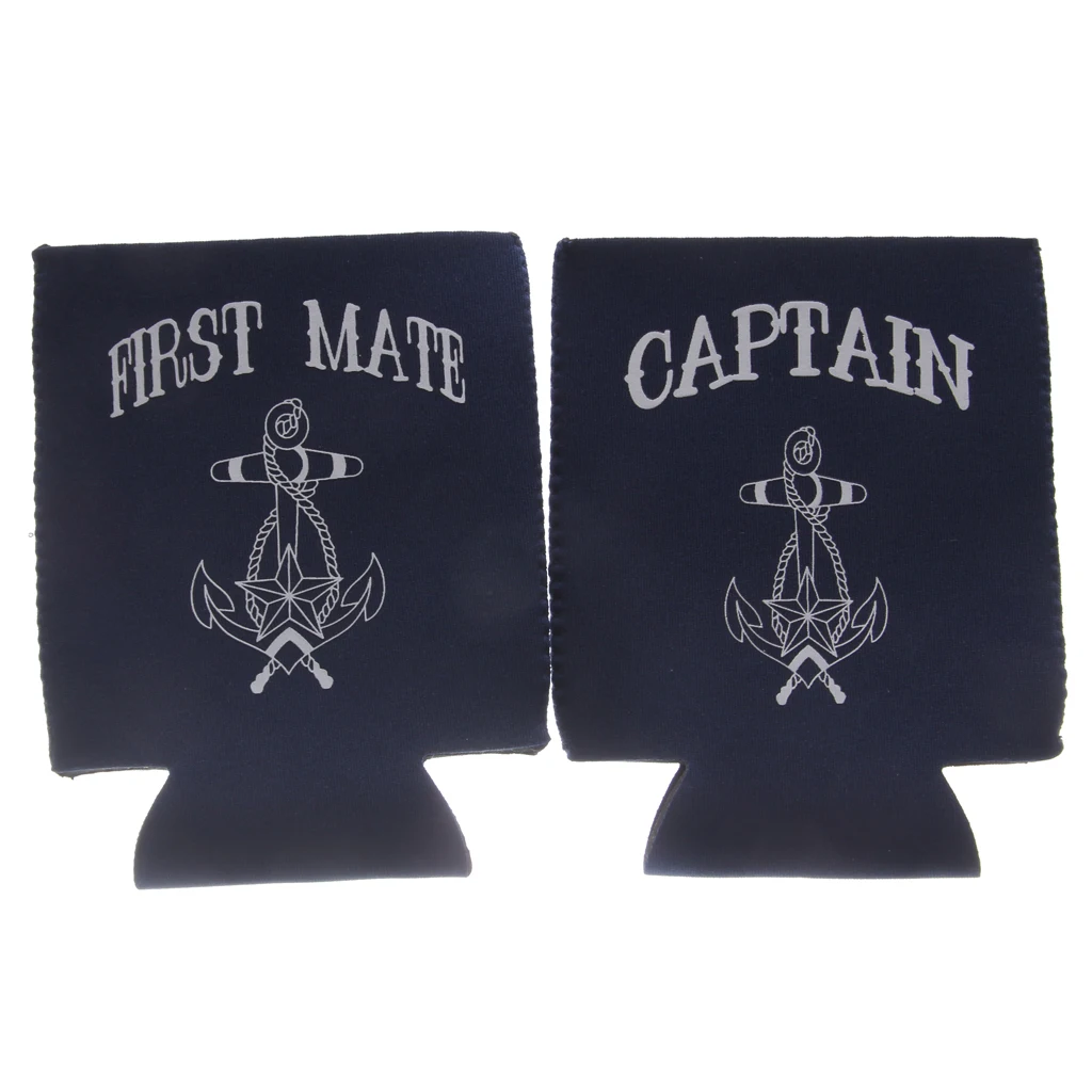 MagiDeal комплект из 4 шт. Олова держатель пупырчатой банки CAPTAIN And FIRST MATE рукава для