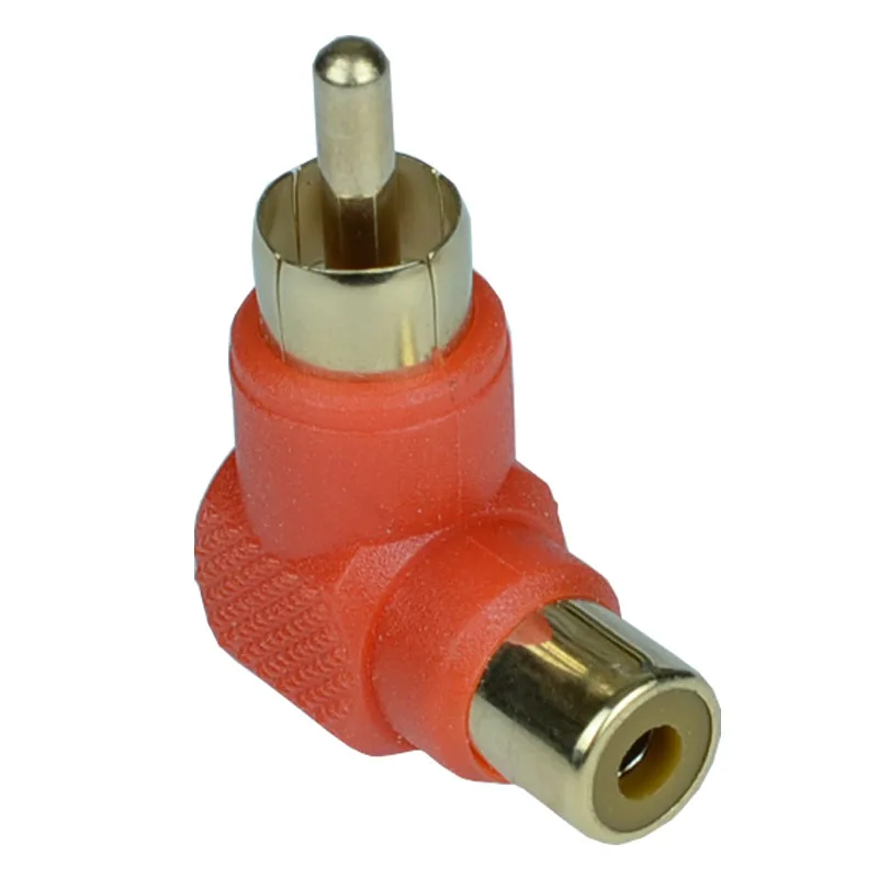 Промышленный 90 градусный прямоугольный разъем RCA штекерные адаптеры штекер