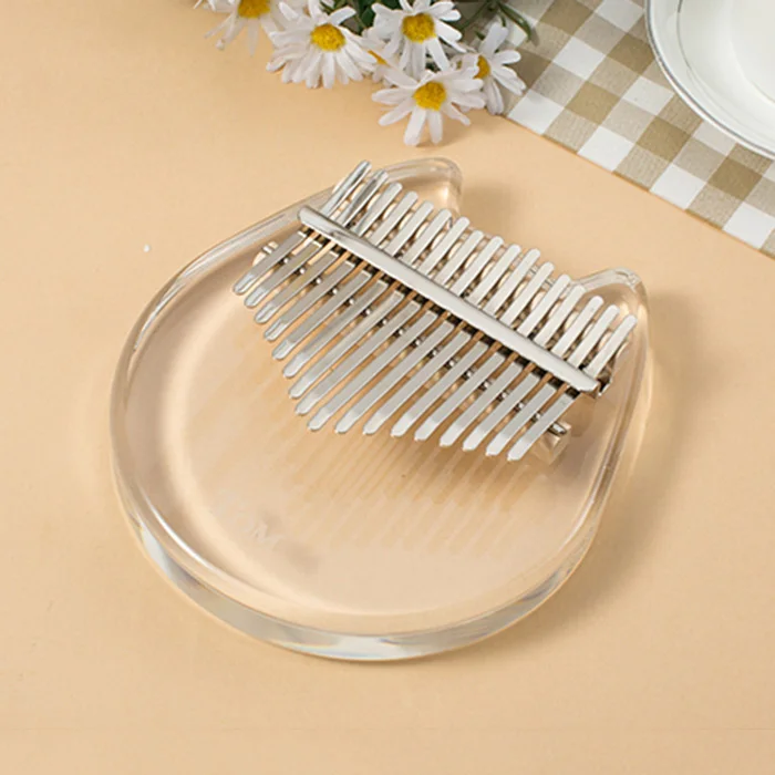 TOM Acrylic Kalimba Thumb Piano with 17 Keys Transparent Animal Model Crytal Clear Cartoon Shape Integrated Molding | Спорт и