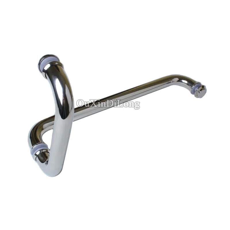 Топ Дизайн L форма нержавеющая сталь Безрамная душевая дверь Pull/Push ручки