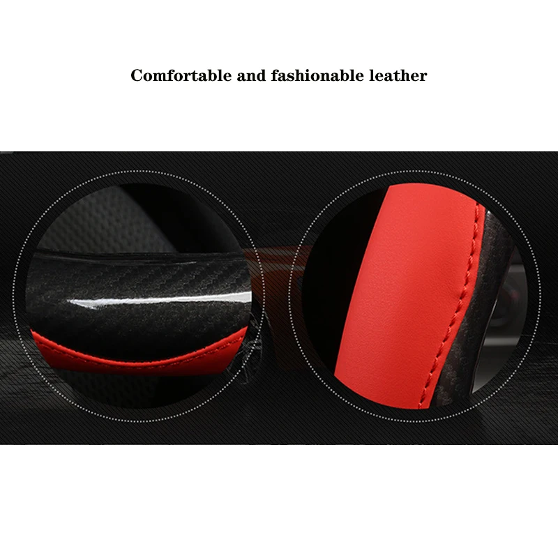 

steering cover car steering wheel four seasons steering-wheel style D Two-color stitching car steering wheel cover Diameter 38cm