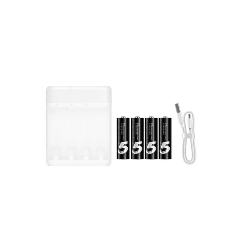 batteries and charg 4 шт./лот Xiaomi ZMI ZI5 AA 1800 мАч 1,2 в перезаряжаемый Ni-MH аккумулятор Xiaomi ZIM power Bank Аккумулятор/4 слота смарт-зарядное устройство набор - Цвет: batteries and charg