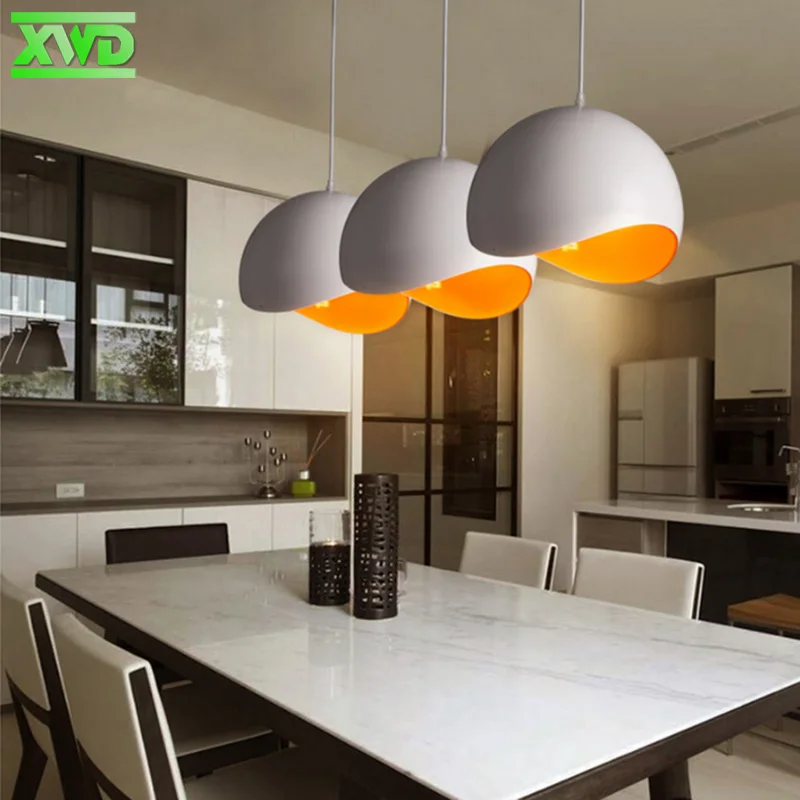 Modern Aluminum Eggshell Shape Parlor Pendant Lamp E27 Holder Dining Room/Hotel Hall/Foyer/Coffee House Indoor Lighting | Лампы и