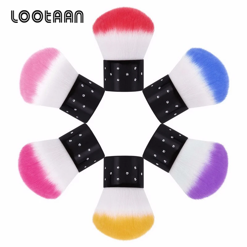 Lootaan 1 шт. мягкая щеточка для чистки ногтей кисть маникюрные инструменты