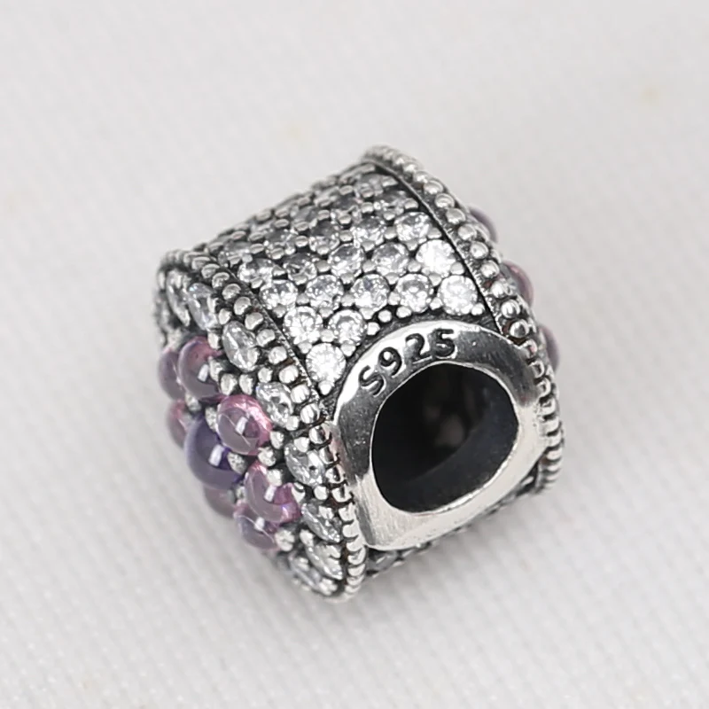 Стерлингового Серебра 925 Ослепительная Цветочные Разноцветные CZ Шарики Подходят