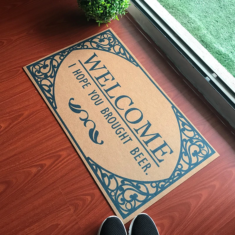 Придверный коврик забавный входной добро пожаловать надеюсь вы привезли пиво