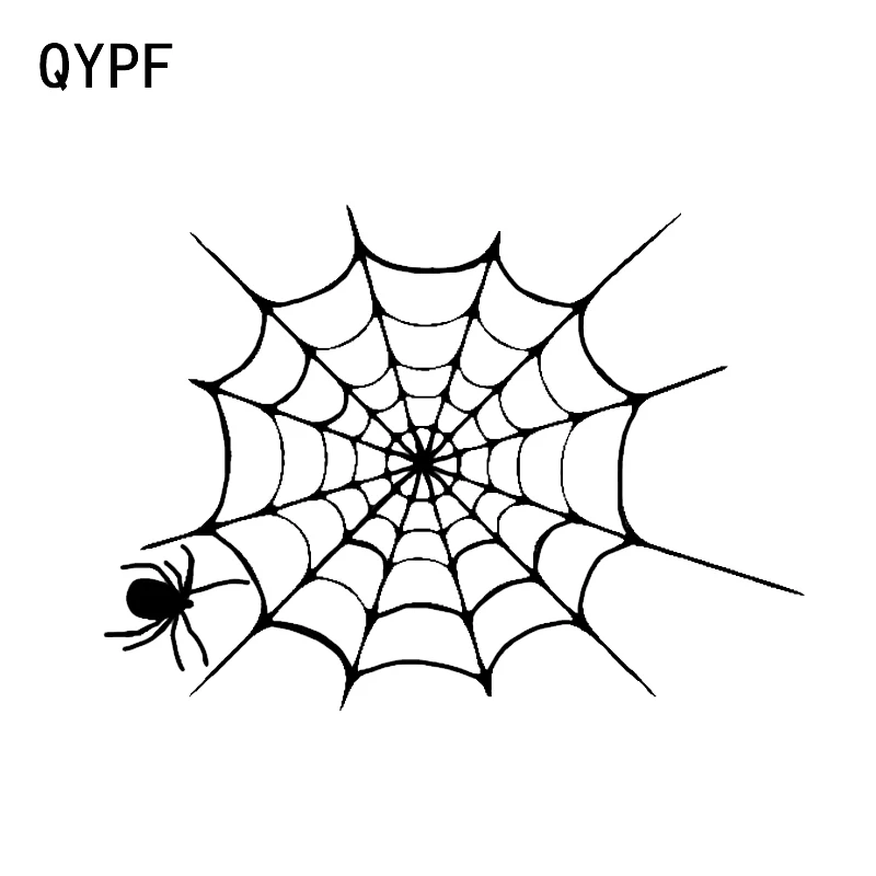 Виниловая наклейка для автомобиля QYPF 13 8*10 украшение в виде паутины Хэллоуина