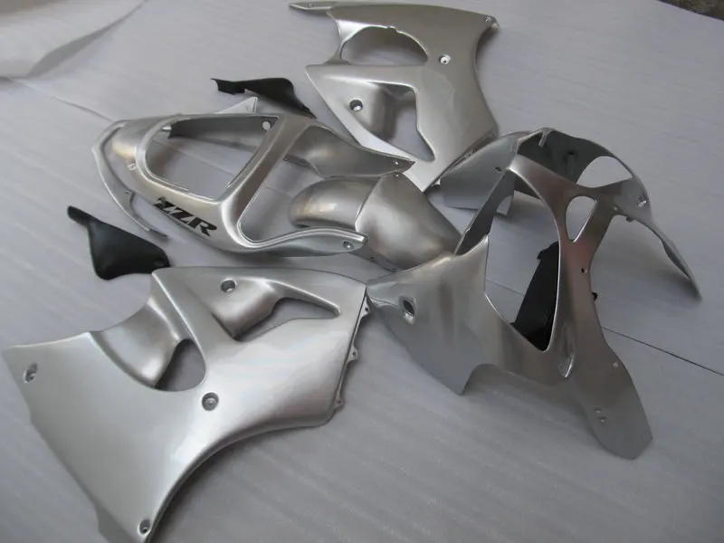 Комплект обтекателей для KAWASAKI Ninja ZZR600 05 06 07 08 ZZR 600 2005 2006 2007 2008 ABS серебряные
