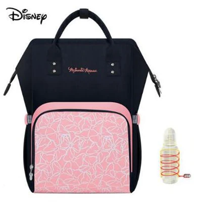 With Hook Сумка для подгузников disney, рюкзак для мам, Детская сумка для мам, сумка для подгузников для ухода за ребенком, дорожная коляска с USB подогревом,, 1 крючок - Цвет: With Hook