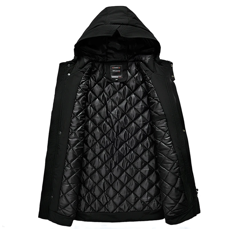 

Winter style 2017 men Hooded warm clothes The solid color Jacket Men's Cotton add thickened hooded warm cotton dress size M-5XL