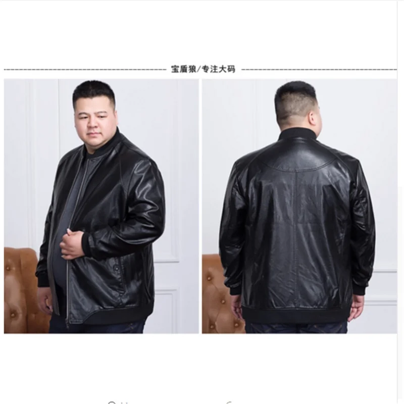 Мужская осенняя куртка из ПУ кожи размера плюс 8XL 7XL свободная мотоциклетная с