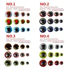 Hyaena 366 шт.лот смешанные размеры приманка для рыбной ловли глаза бионическая 3D Реалистичная искусственная приманка с глазами голографическая приманка для ловли нахлыстом