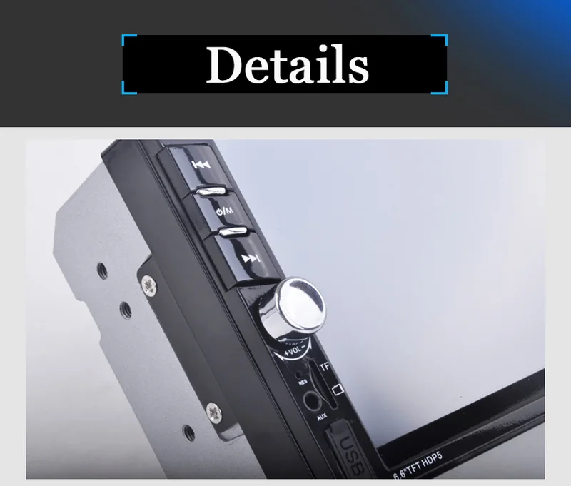 2 Din car radio steering wheel control MP4 MP5 video Player 7 inch car radio Bluetooth With rear camera