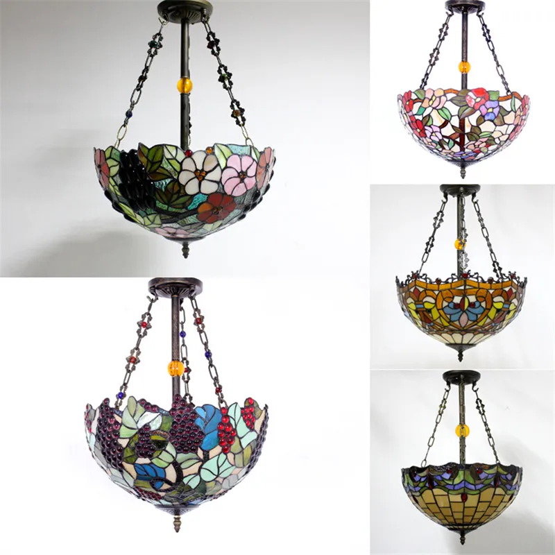 Витражная Подвесная лампа FUMAT в стиле ретро подвесной светильник 16 дюймов