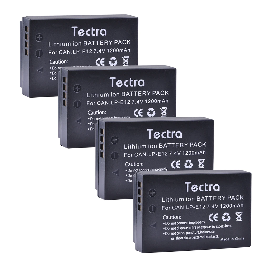 4 упаковки LP-E12 LP E12 Li-Ion bateria + LED дисплей USB двойное зарядное устройство для Canon M 100D