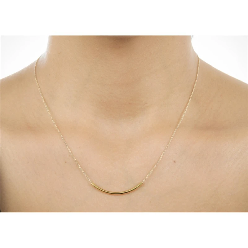 JUNG 2018 New Trendy Classic Fashion Hollow Out Arc-Shaped Hot Sale Short Tops Gold Alloy Elegant Chains Necklaces Women N8367 | Украшения