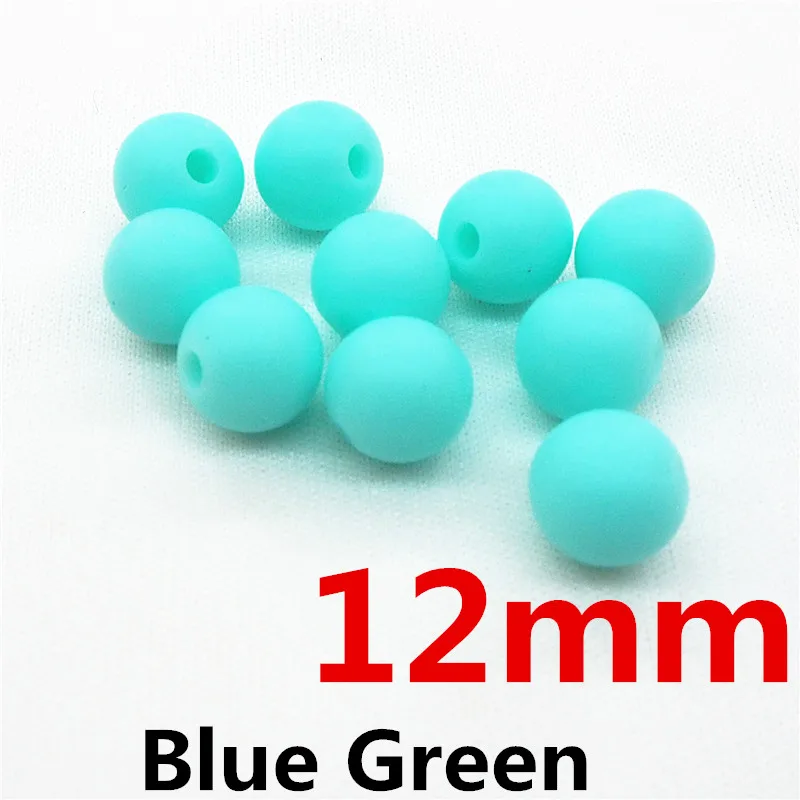 12mm Chenkai, 100 шт, 9 мм, 12 мм, 15 мм, силиконовые бусины-прорезыватели, сделай сам, круглые детские соски, ювелирные изделия, сенсорные Прорезыватели зубов, игрушки для изготовления бусин, BPA бесплатно - Цвет: 12mm