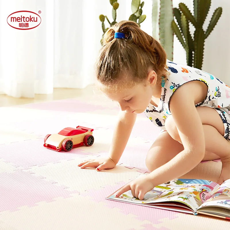 Игровой коврик-пазл Meitoku baby EVA/18 24 или 3 6 шт./партия плитки для упражнений напольный