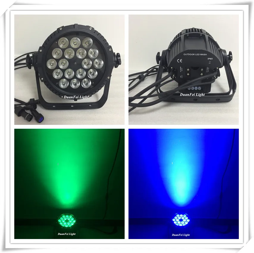 4 шт./лот напольный led par cans 18x10w par-прожектор RGB 64 водонепроницаемый light | Освещение