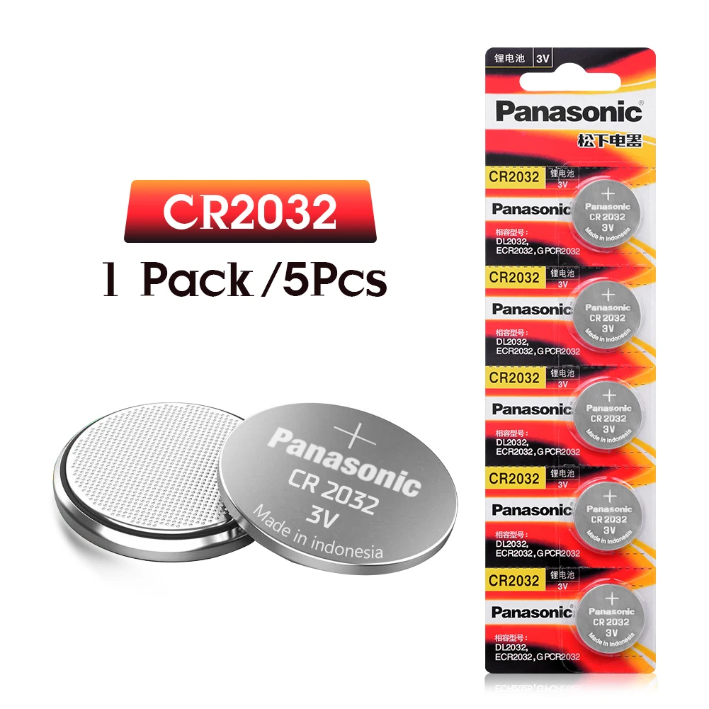 PANASONIC 5 шт. cr2032 DL2032 ECR2032 5004LC KCR2032 BR2032 3v кнопочные батарейки для часов, игрушечных автомобилей