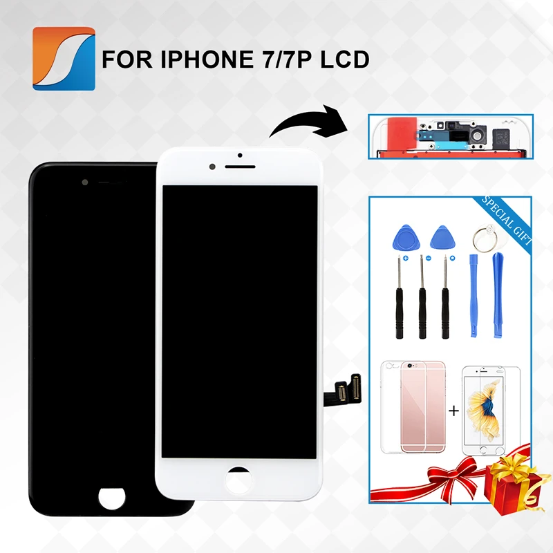 ЖК дисплей класса AAA +++ для iPhone 7 7PLUS с 3D прикосновением Apple 8 8Plus сменный в сборе без
