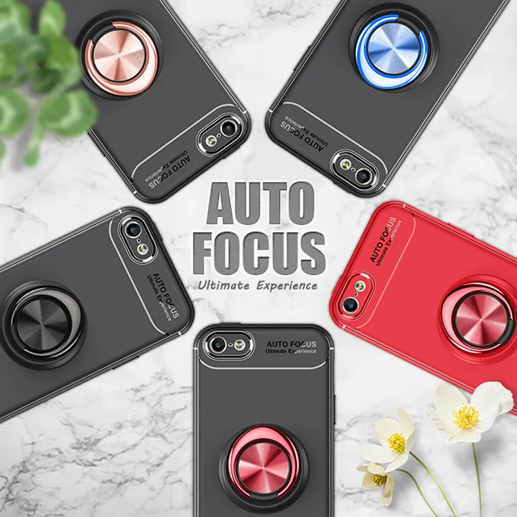 360 Rotating Finger Ring Full Phone Cover For Iphone 5 5s se Cases Magnetic Car Holder Soft Case Se Fundas Capa |