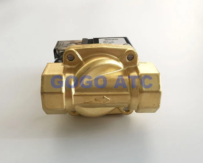 GOGO нормально замкнутый 2 way пилот диафрагмы латунь электрический 12v 24v 110v 220v