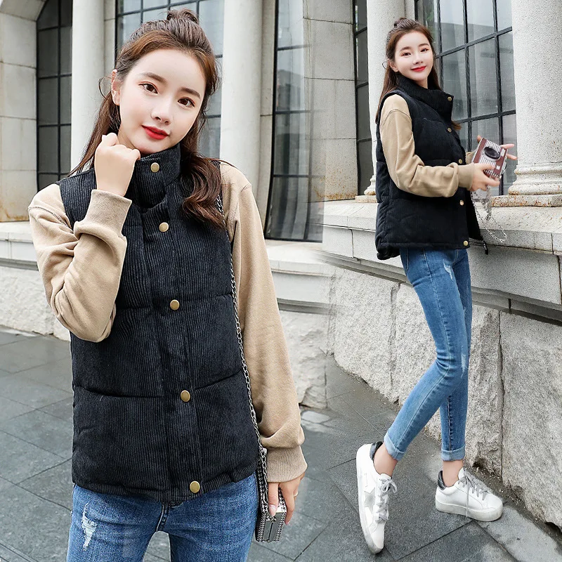 Зимний женский жилет тонкий длинный парки женские утепленные пуховые пальто с