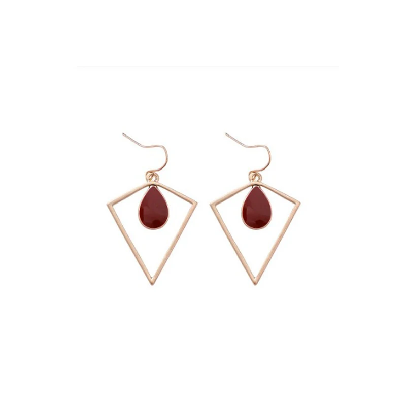 Fancygirl горячая Распродажа модные серьги 2019 геометрические красные для женщин