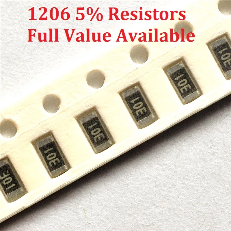 300pcs/lot SMD Chip Resistor 1206 750R/820R/910R/1K/1.1K 5% Resistance 750/820/910/Ohm 1/1.1/k Resistors 1K1 Free Shipping