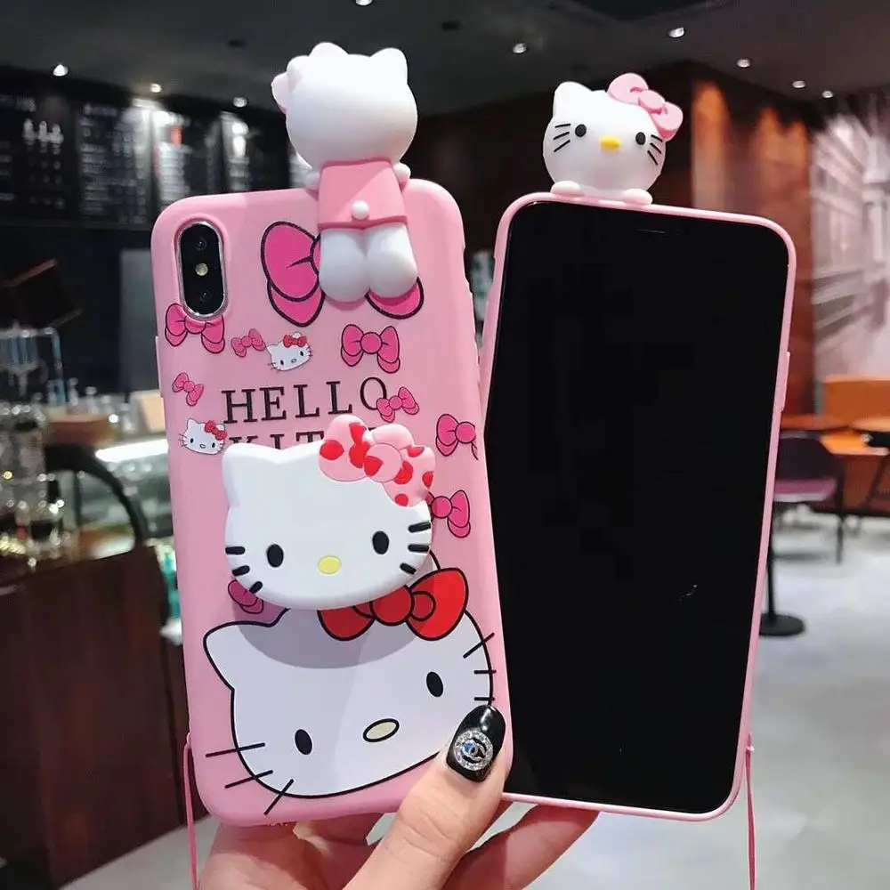05 3D милый чехол с ушками для Xiaomi 8 A 1 2 Lite, мультяшная игрушка, ремешок на запястье, мягкий чехол из ТПУ для Redmi note 7 6 5 4 3 A X pro S2 - Цвет: 05