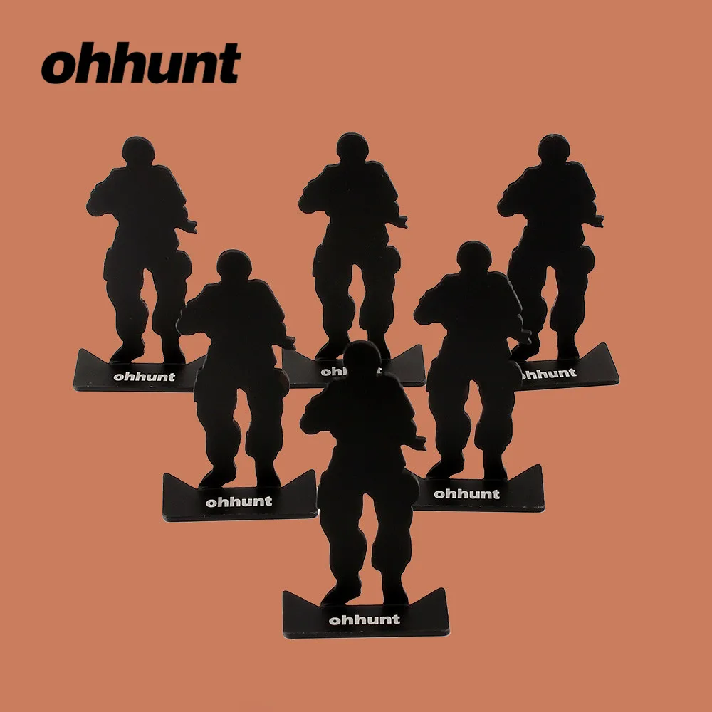Тактические аксессуары ohhunt 6 шт. металлическая модель мишени размер 80*44 мм