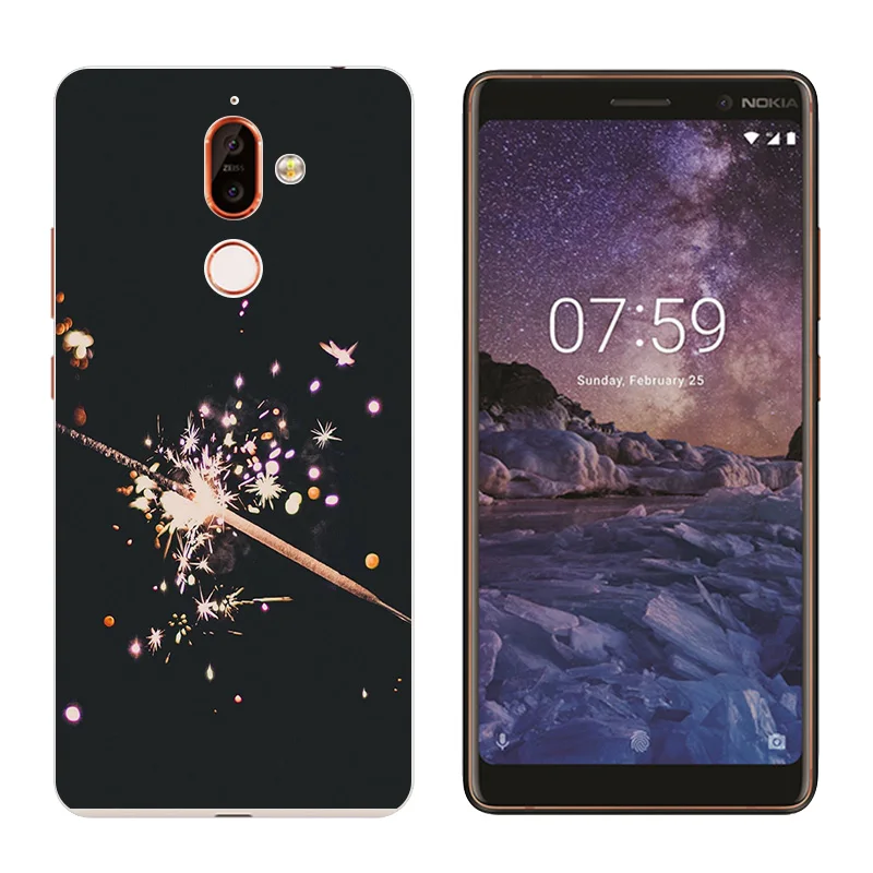 6 0 дюйма для Nokia 7 Plus чехлы телефонов мягкий силиконовый чехол NOKIA с треугольным