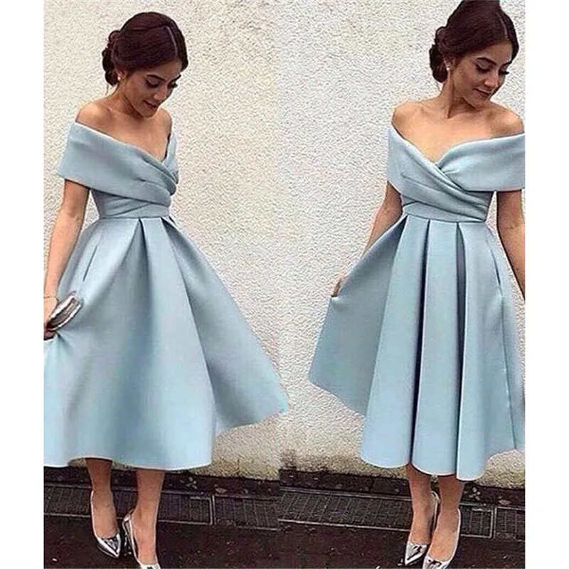 V образным вырезом vestido де феста Формальные Платье С Плеча Длина Пола Атласная
