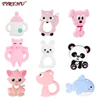 Детские игрушки для прорезывания зубов TYRY.HU, 1 шт., мультяшный силиконовый кулон для пустышки, цепочка без БФА, грызунок, аксессуары для творчества, Прорезыватель для зубов